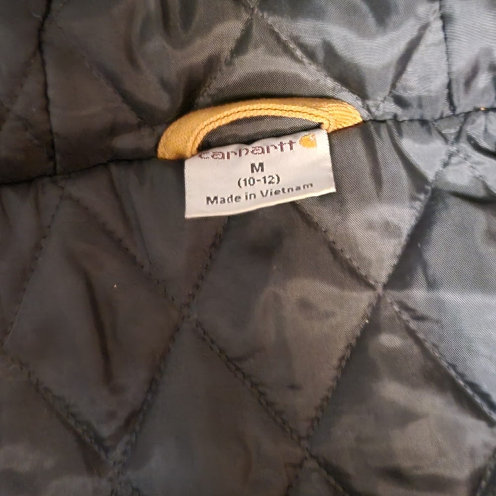 Carhartt Tan Hooded Jacket Size 10/12 Youth - Picture 6 of 8